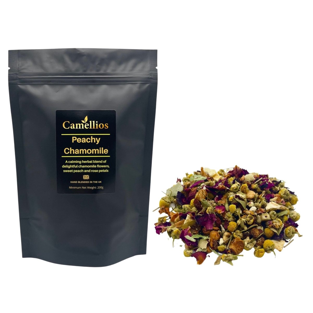 Camellios Peachy Chamomile Loose Leaf Tea - Choice of Weight