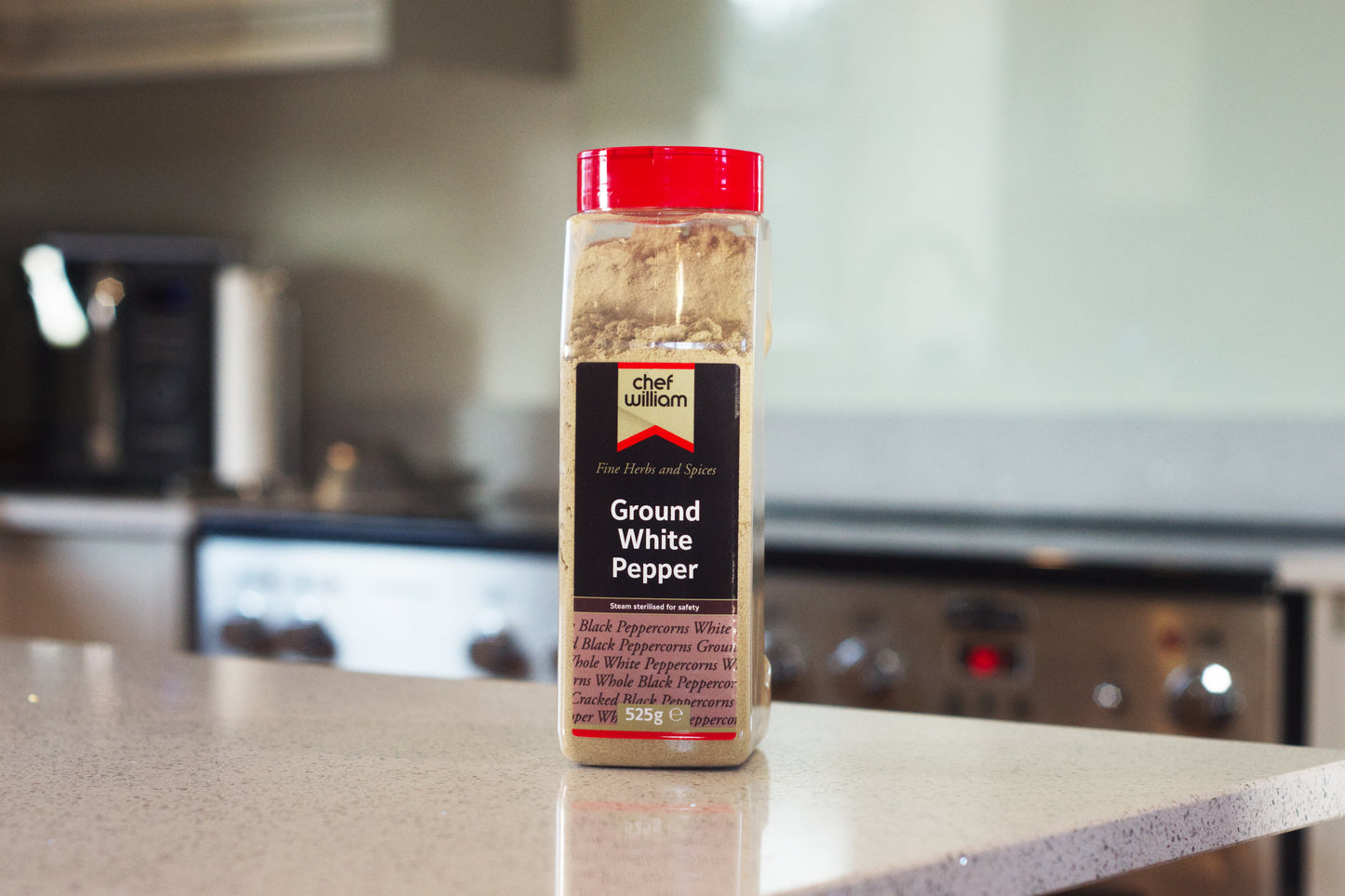 Chef William Ground White Pepper 525g