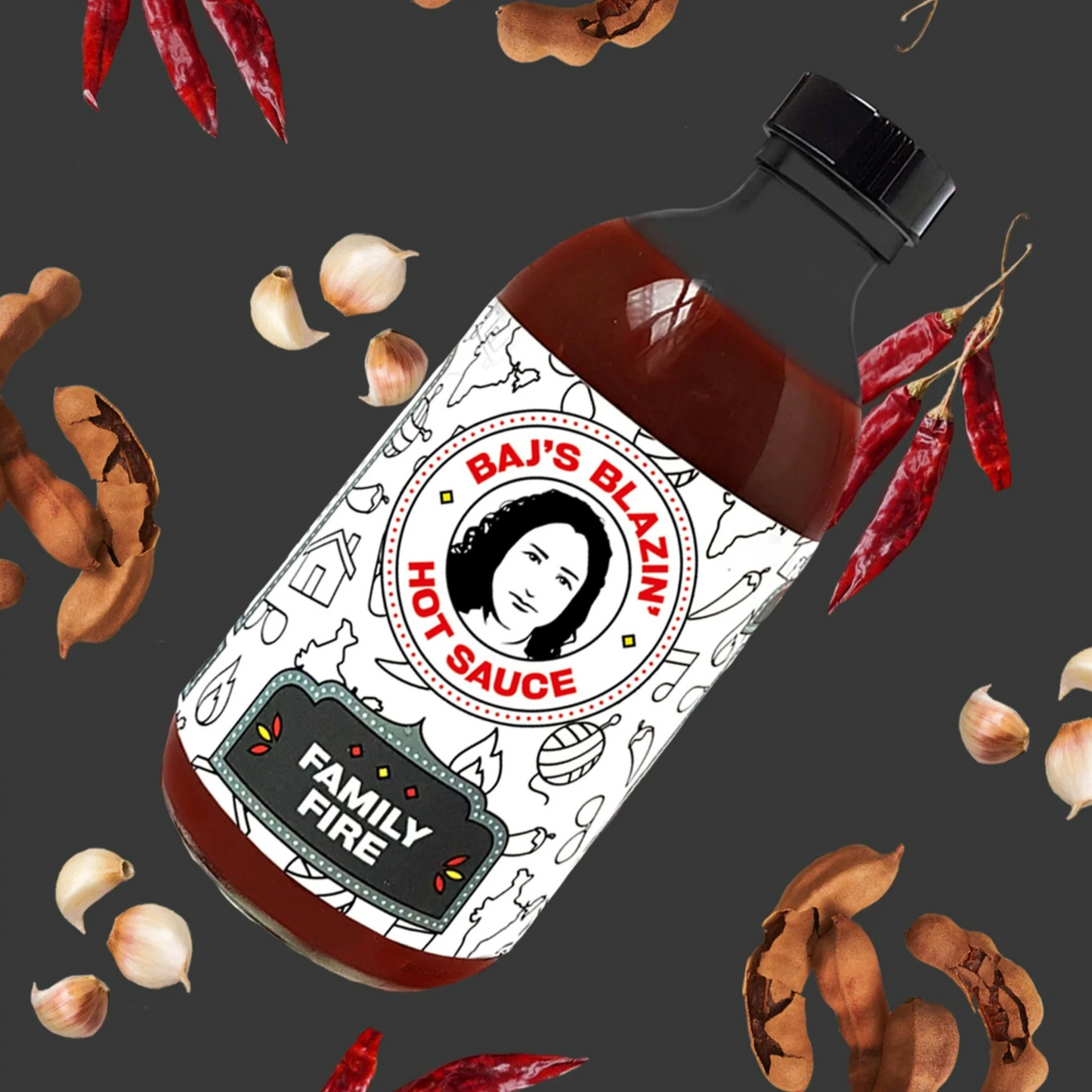 Baj's Blazin' Hot Sauce Family Fire - 300ml