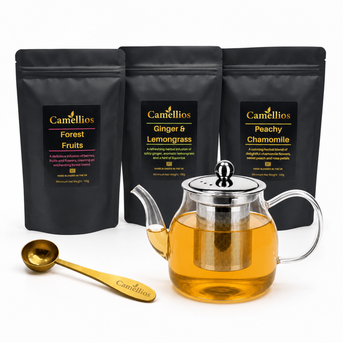 Camellios Herbal Loose Leaf Tea Selection - 3 Pack