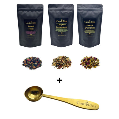 Camellios Herbal Loose Leaf Tea Selection - 3 Pack