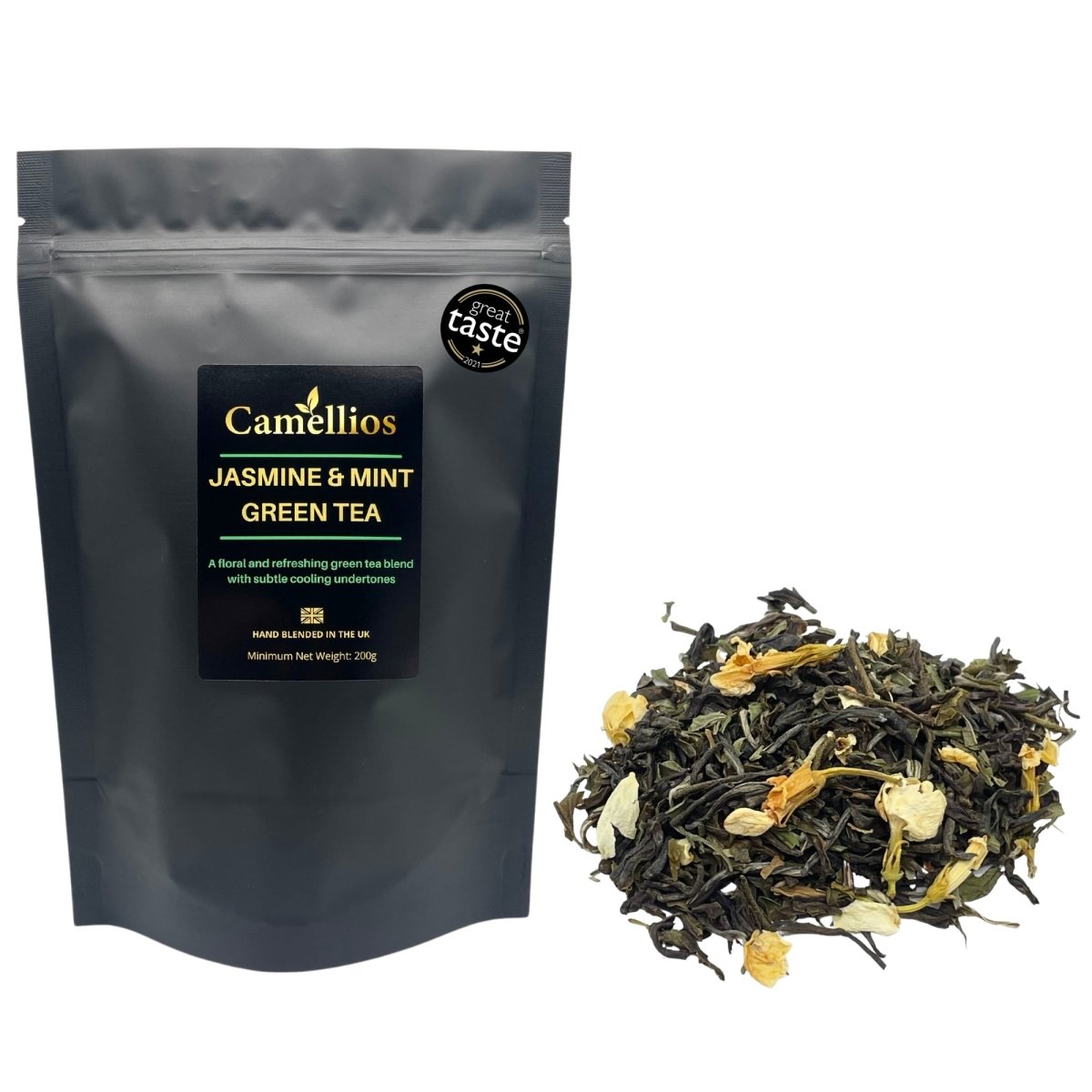 Camellios Jasmine & Mint Green Loose Leaf Tea - Choice of Weight