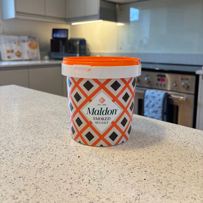 Malton smoked product on a kitchen counter with a blurred background