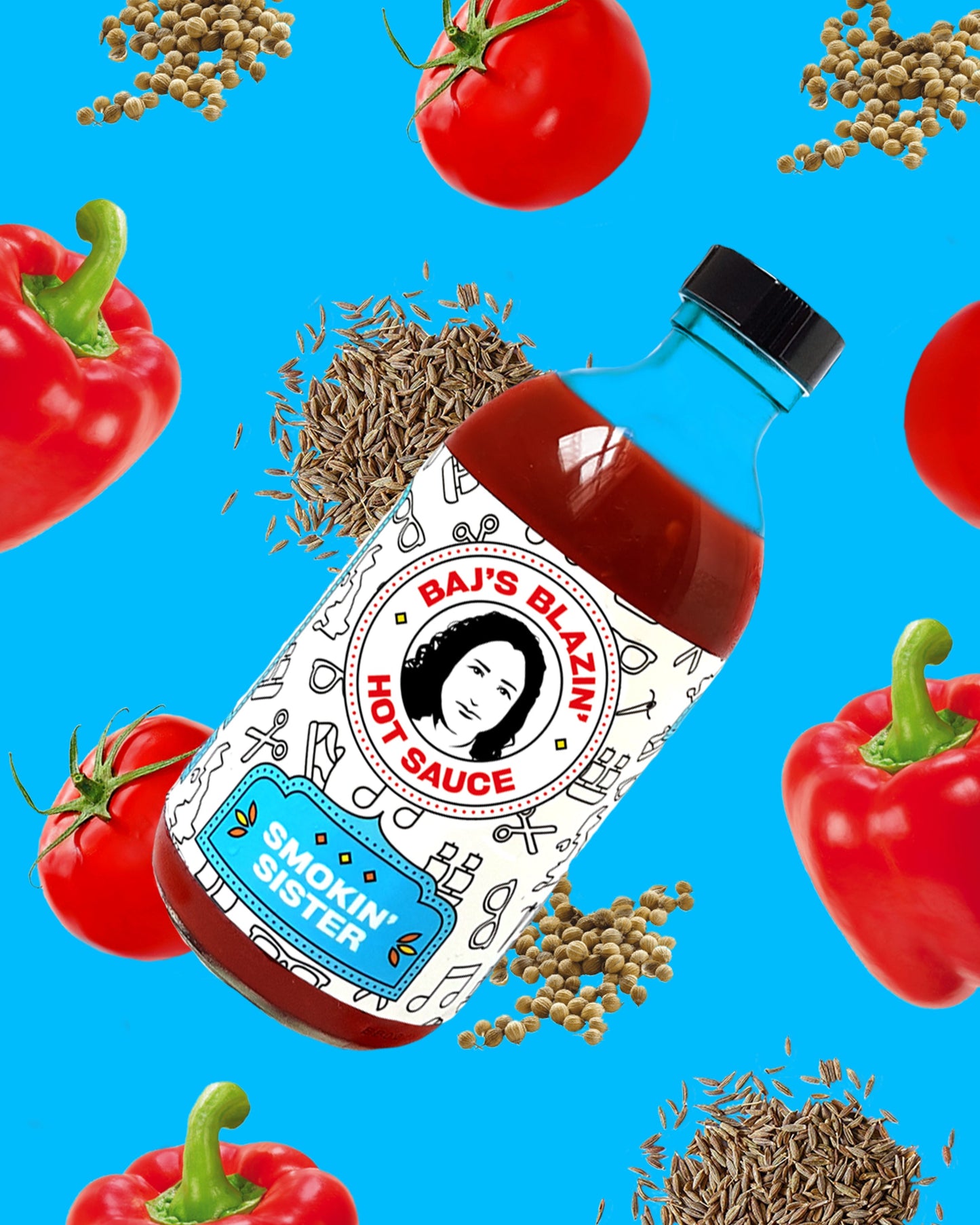 Baj's Blazin' Hot Sauce Smokin' Sister - 300ml