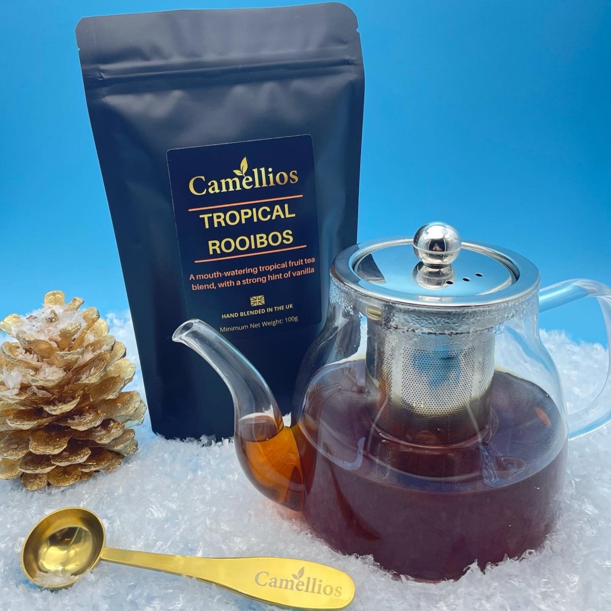 Camellios Loose Leaf Tea Set Inc. Teapot & Accessories - Choice of Tea