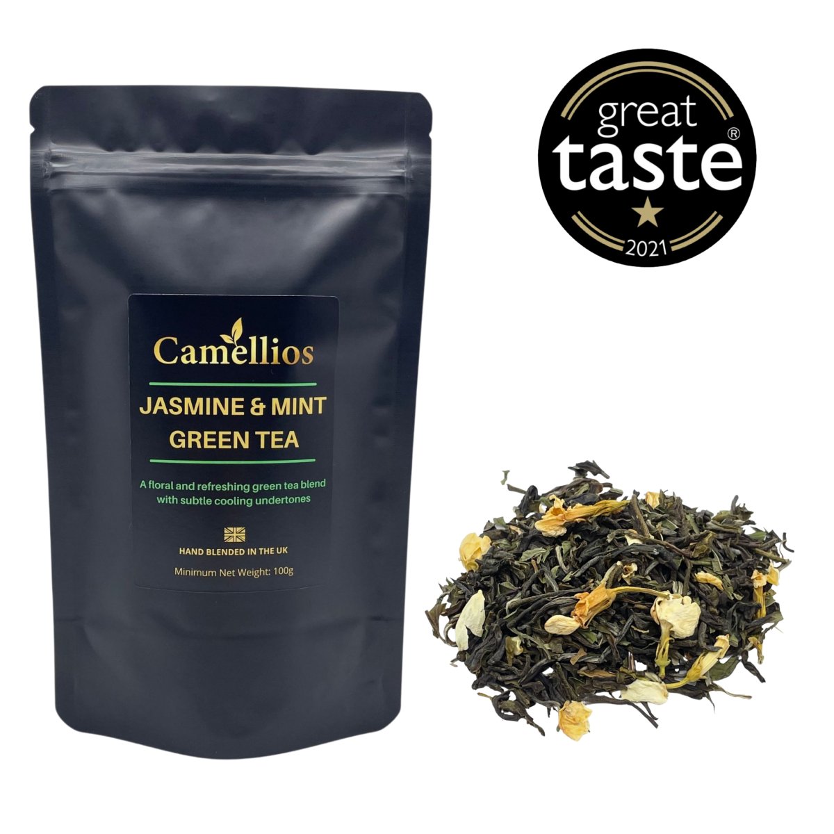 Camellios Jasmine & Mint Green Loose Leaf Tea - Choice of Weight