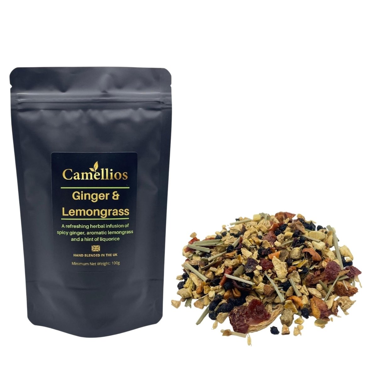 Camellios Ginger & Lemongrass Loose Leaf Tea - Choice of Weight