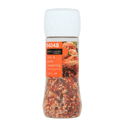 Chef's Larder Chilli and Garlic Seasoning Grinder - 240g