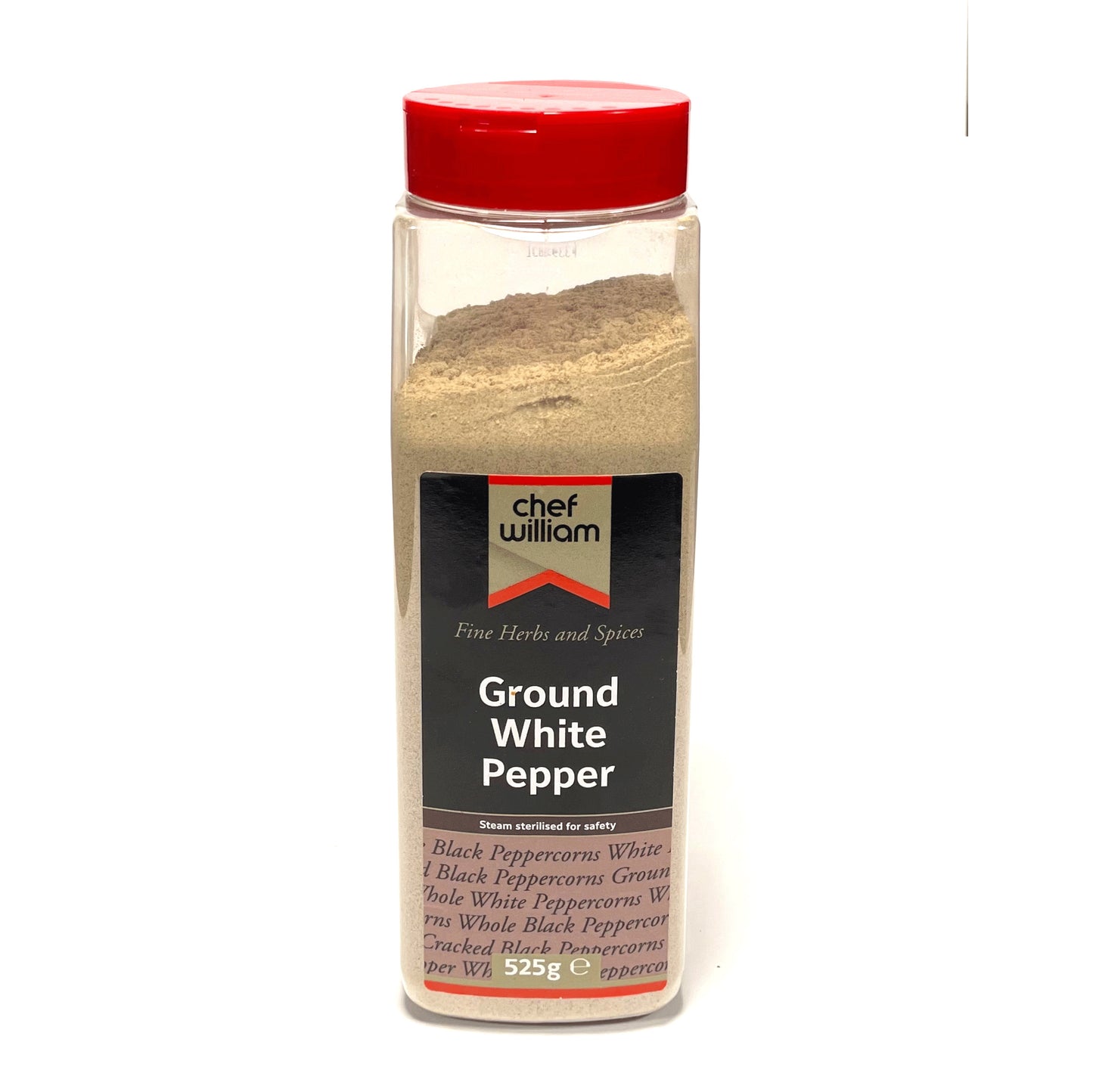 Chef William Ground White Pepper 525g