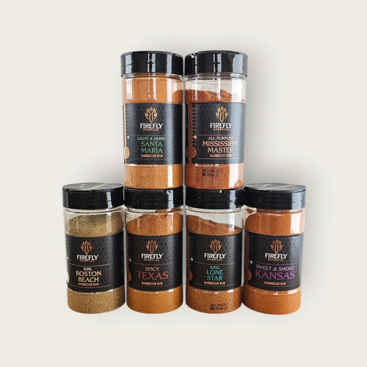 Firefly Barbecue American BBQ Rub Selection | 6 Essential Jars