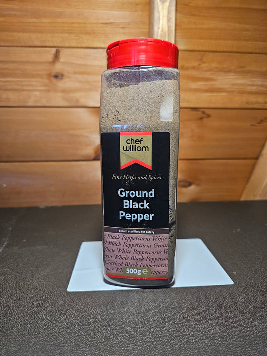 Chef William Ground Black Peppercorns 500g