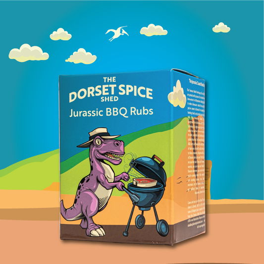 NEW! Jurassic BBQ Rubs Gift Set - 3 Roaringly Great Rubs - FREE Greetings Card